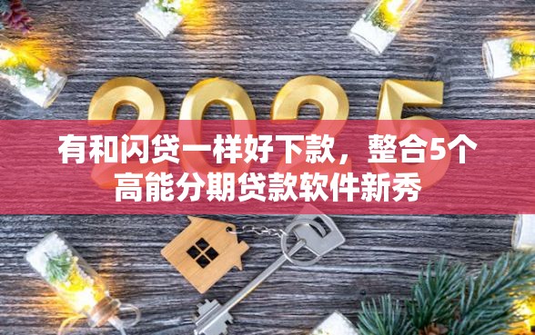 有和闪贷一样好下款，整合5个高能分期贷款软件新秀