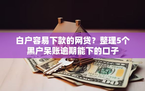 白户容易下款的网贷？整理5个黑户呆账逾期能下的口子