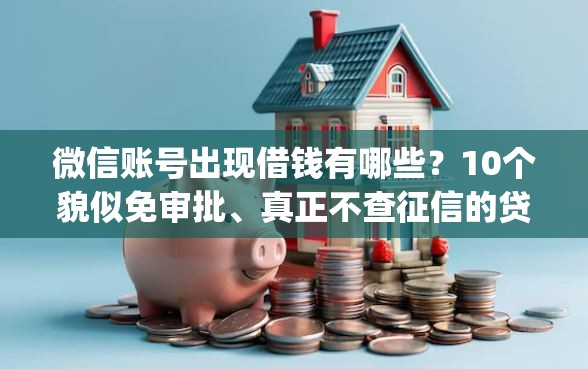 微信账号出现借钱有哪些？10个貌似免审批、真正不查征信的贷款app合集