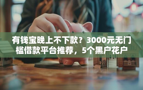 有钱宝晚上不下款？3000元无门槛借款平台推荐，5个黑户花户能下款的平台盘点