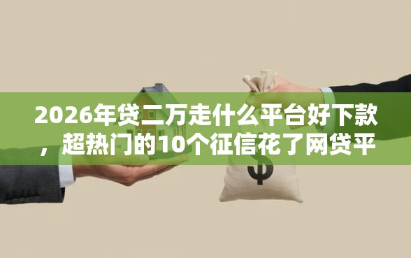 2026年贷二万走什么平台好下款，超热门的10个征信花了网贷平台哪些好下款推荐