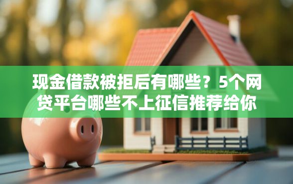 现金借款被拒后有哪些？5个网贷平台哪些不上征信推荐给你
