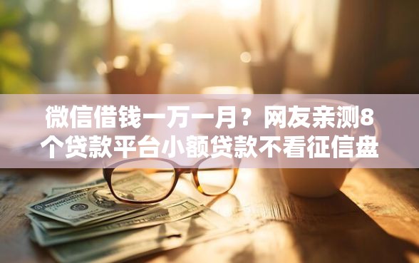 微信借钱一万一月？网友亲测8个贷款平台小额贷款不看征信盘点