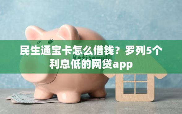民生通宝卡怎么借钱？罗列5个利息低的网贷app