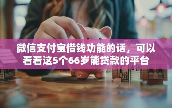 微信支付宝借钱功能的话，可以看看这5个66岁能贷款的平台