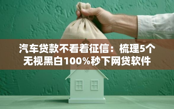 汽车贷款不看着征信：梳理5个无视黑白100%秒下网贷软件