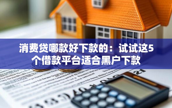 消费贷哪款好下款的：试试这5个借款平台适合黑户下款