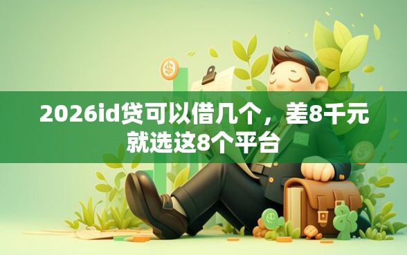 2026id贷可以借几个，差8千元就选这8个平台