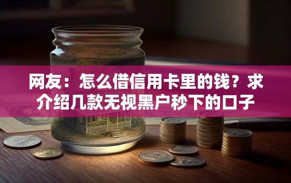 网友：怎么借信用卡里的钱？求介绍几款无视黑户秒下的口子