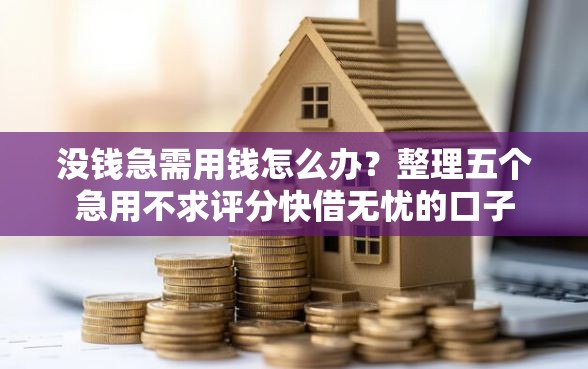 没钱急需用钱怎么办？整理五个急用不求评分快借无忧的口子