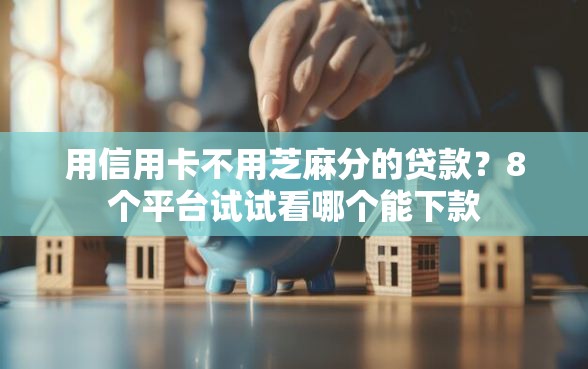 用信用卡不用芝麻分的贷款？8个平台试试看哪个能下款