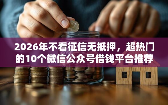 2026年不看征信无抵押，超热门的10个微信公众号借钱平台推荐