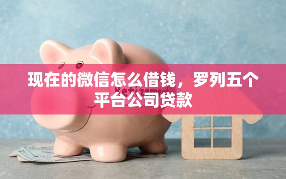 现在的微信怎么借钱，罗列五个平台公司贷款
