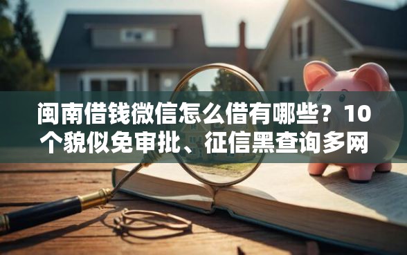 闽南借钱微信怎么借有哪些？10个貌似免审批、征信黑查询多网贷多负债高还能百分百下款平台合集