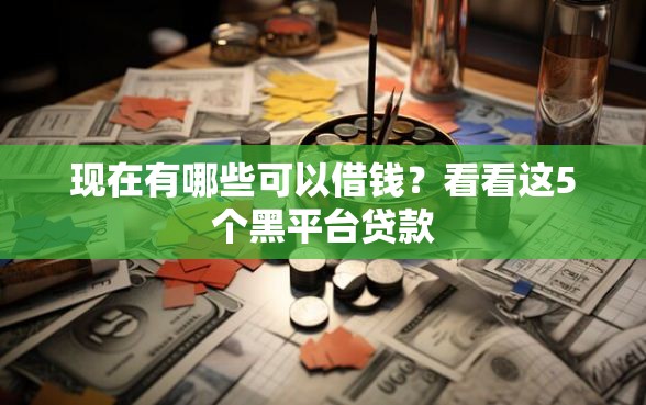 现在有哪些可以借钱？看看这5个黑平台贷款