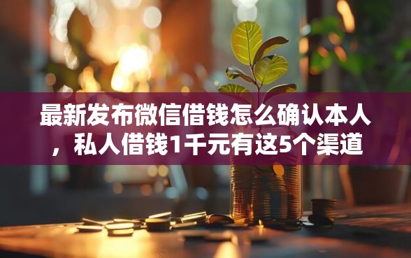 最新发布微信借钱怎么确认本人，私人借钱1千元有这5个渠道
