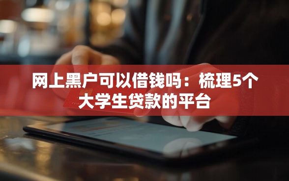 网上黑户可以借钱吗：梳理5个大学生贷款的平台
