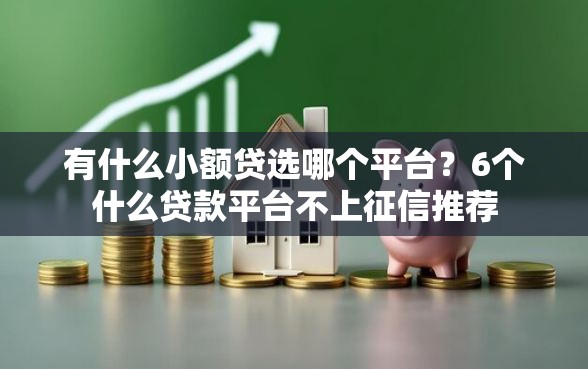 有什么小额贷选哪个平台？6个什么贷款平台不上征信推荐