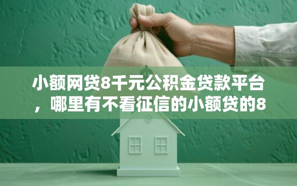 小额网贷8千元公积金贷款平台，哪里有不看征信的小额贷的8个平台介绍