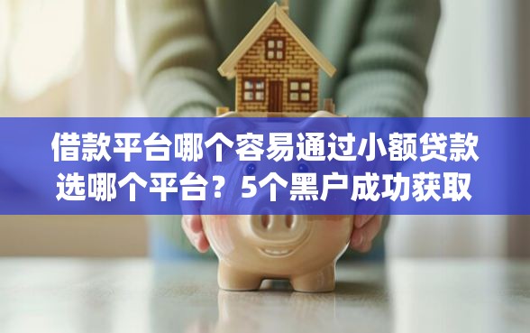 借款平台哪个容易通过小额贷款选哪个平台？5个黑户成功获取大额贷款的app推荐