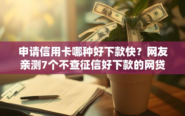 申请信用卡哪种好下款快？网友亲测7个不查征信好下款的网贷口子盘点
