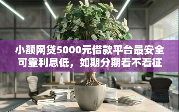 小额网贷5000元借款平台最安全可靠利息低，如期分期看不看征信的5个平台介绍