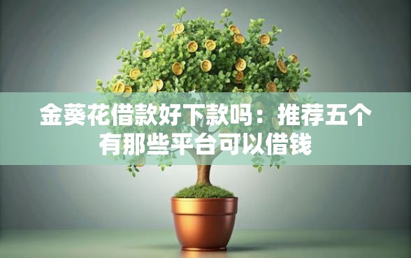 金葵花借款好下款吗：推荐五个有那些平台可以借钱