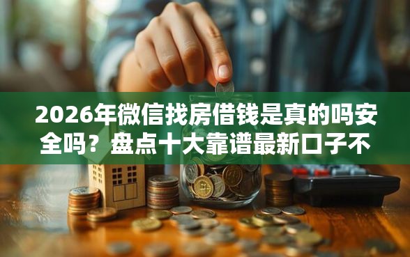 2026年微信找房借钱是真的吗安全吗？盘点十大靠谱最新口子不看征信的
