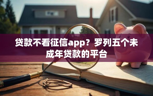 贷款不看征信app？罗列五个未成年贷款的平台