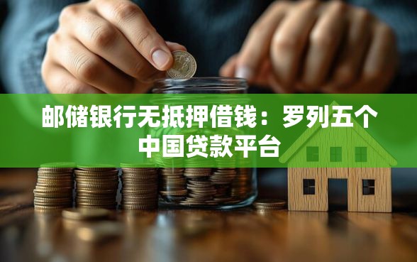 邮储银行无抵押借钱：罗列五个中国贷款平台