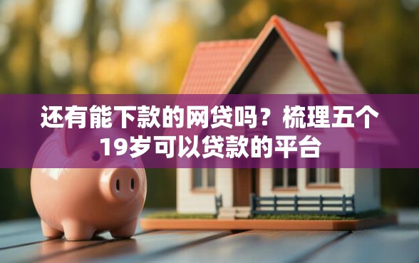 还有能下款的网贷吗？梳理五个19岁可以贷款的平台