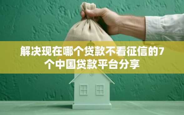 解决现在哪个贷款不看征信的7个中国贷款平台分享