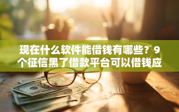 现在什么软件能借钱有哪些？9个征信黑了借款平台可以借钱应急推荐给你