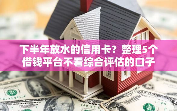 下半年放水的信用卡？整理5个借钱平台不看综合评估的口子