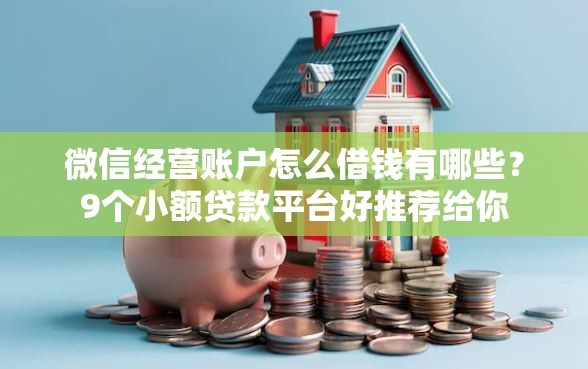 微信经营账户怎么借钱有哪些？9个小额贷款平台好推荐给你