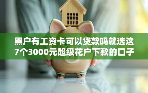 黑户有工资卡可以贷款吗就选这7个3000元超级花户下款的口子