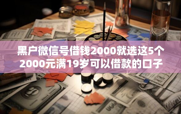 黑户微信号借钱2000就选这5个2000元满19岁可以借款的口子