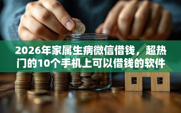 2026年家属生病微信借钱，超热门的10个手机上可以借钱的软件推荐