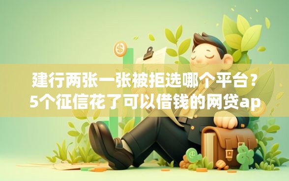 建行两张一张被拒选哪个平台？5个征信花了可以借钱的网贷app推荐