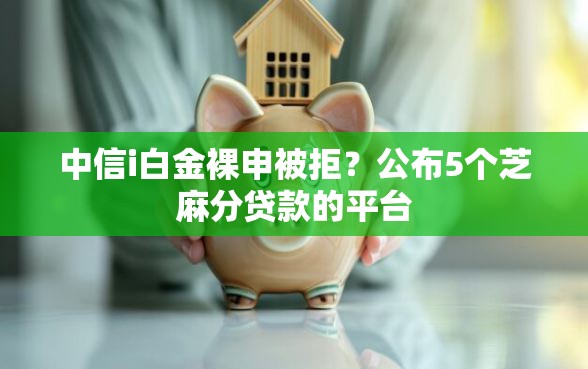 中信i白金裸申被拒？公布5个芝麻分贷款的平台
