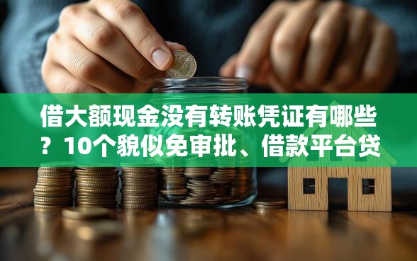 借大额现金没有转账凭证有哪些？10个貌似免审批、借款平台贷款利息低合集