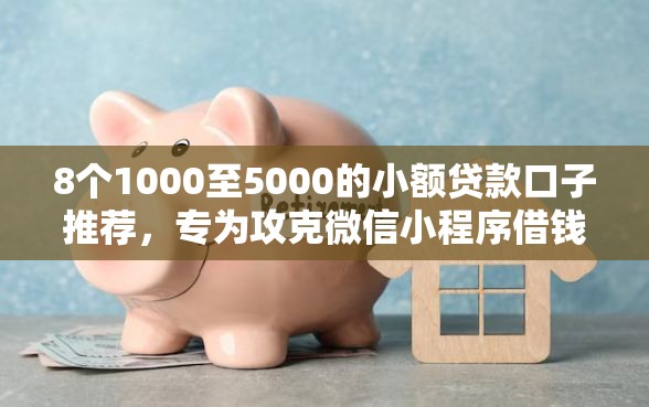 8个1000至5000的小额贷款口子推荐，专为攻克微信小程序借钱在哪里借难题
