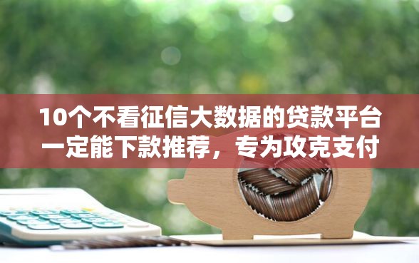 10个不看征信大数据的贷款平台一定能下款推荐，专为攻克支付宝备用金一千额度难题