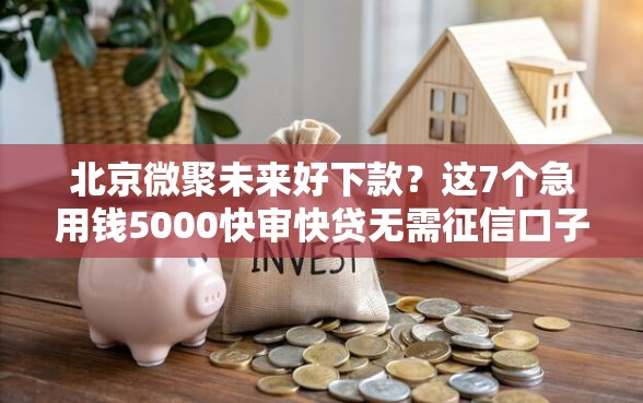 北京微聚未来好下款？这7个急用钱5000快审快贷无需征信口子可以试试
