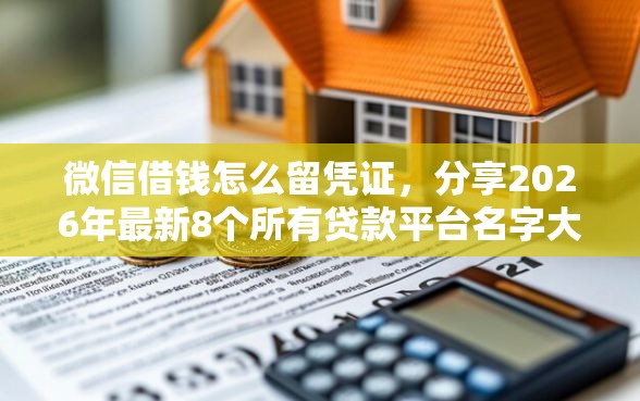 微信借钱怎么留凭证，分享2026年最新8个所有贷款平台名字大全