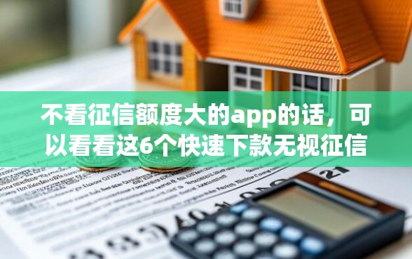 不看征信额度大的app的话，可以看看这6个快速下款无视征信的平台