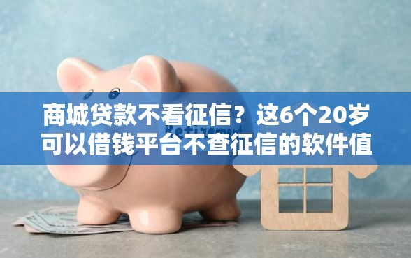 商城贷款不看征信？这6个20岁可以借钱平台不查征信的软件值得一试