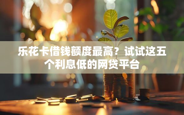 乐花卡借钱额度最高？试试这五个利息低的网贷平台