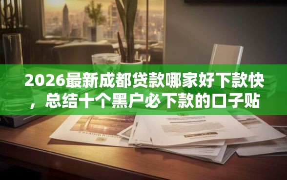 2026最新成都贷款哪家好下款快，总结十个黑户必下款的口子贴吧推荐！