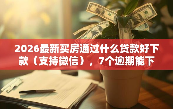 2026最新买房通过什么贷款好下款（支持微信），7个逾期能下款的平台无私分享